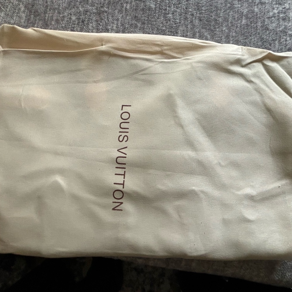 Louis Vuitton Monogram Pouch with Tan and Orange Accents